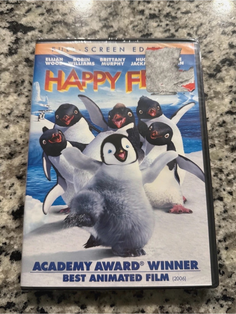 Happy Feet DVD Movie — Black & White Penguin Cover